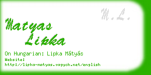 matyas lipka business card